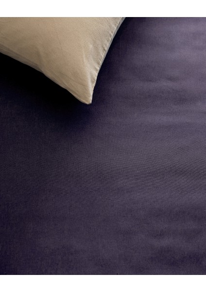 Manon Tek Kişilik %100 Pamuk Ranforce Lastiksiz Çarşaf - Mor fiyatları