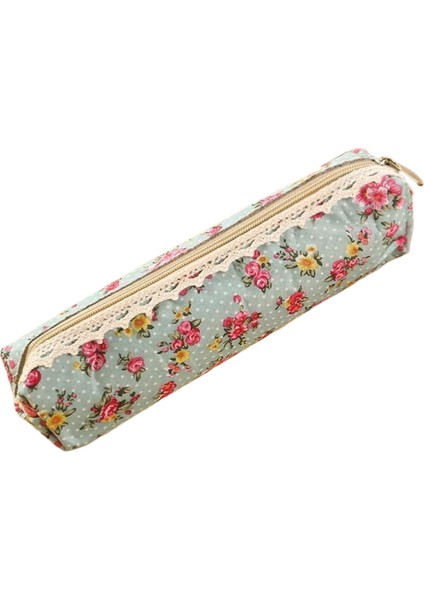 Mini Retro Çiçekli Dantel Kozmetik Fermuarlı Cüzdan Kalem Kutusu (Yurt Dışından)