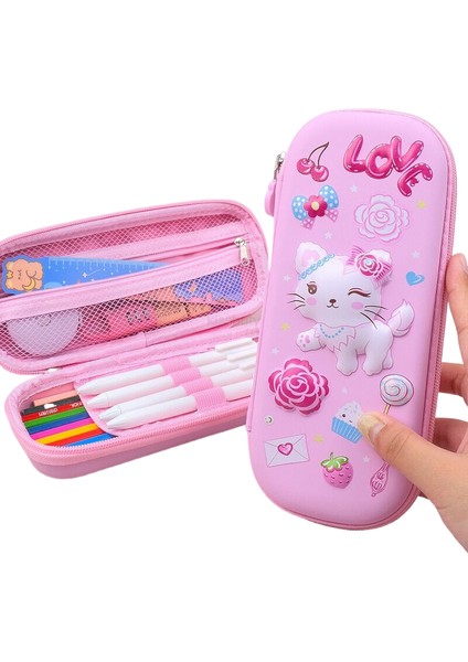 3D Eva Büyük Kapasiteli Kızlar Sevimli Karikatür Boyutu Çocuk Okul Kalem Kutusu (Yurt Dışından)