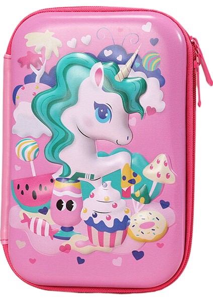 Eva 3D Pembe Unicorn Dondurmalı Kek Dinozor Sevimli Tutucu Depolama Kalem Kutusu (Yurt Dışından)