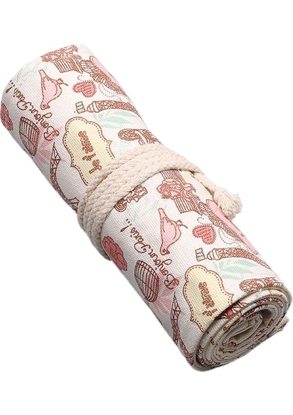 Kalem Perde Eyfel Kulesi 12 Delik Kanvas Malzeme Kalem Kutusu (Yurt Dışından)