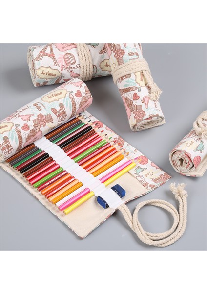 Kalem Perde Eyfel Kulesi 12 Delik Kanvas Malzeme Kalem Kutusu (Yurt Dışından) fiyatları