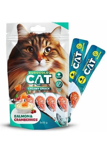 Sıvı Kedi Ödülü Somon - Kızılcık 5X15GR