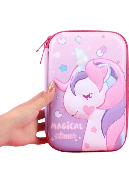 Eva 3D Pembe Unicorn Dondurmalı Kek Dinozor Sevimli Tutucu Depolama Kalem Kutusu (Yurt Dışından)