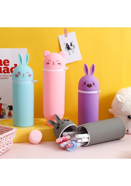Sevimli Hayvan Büyük Kapasiteli Silikon Fermuarlı Öğrenciler Için Kalem Kutusu (Yurt Dışından) fiyatları