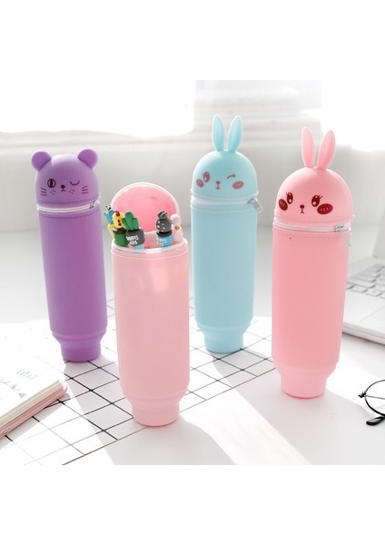 Sevimli Hayvan Büyük Kapasiteli Silikon Fermuarlı Öğrenciler Için Kalem Kutusu (Yurt Dışından) fırsatları