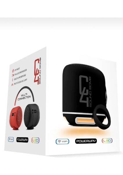 Powerway C4 Taşınabilir Bluetooth Hoparlör Ses Bombası Yüksek Ses Gücü ve LED Işık fırsatları