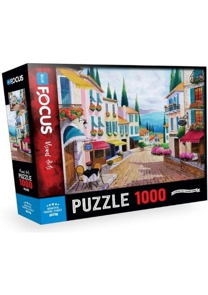 Blue Focus Games 1000 Parça Puzzle - Beautiful Coastal Street (Güzel Sahil Caddesi)