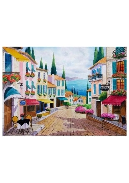 Blue Focus Games 1000 Parça Puzzle - Beautiful Coastal Street (Güzel Sahil Caddesi)