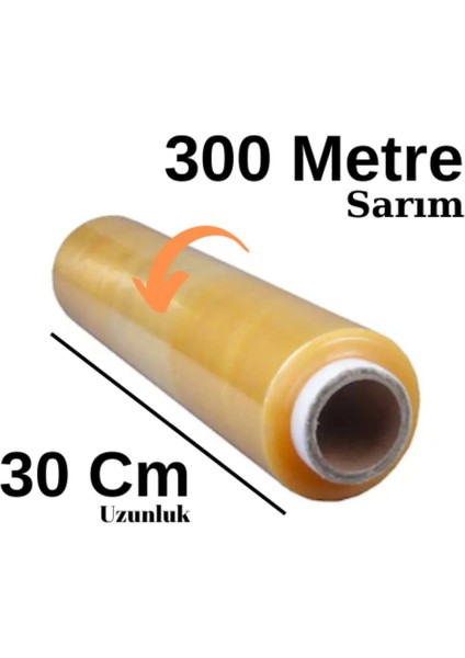 Şark Streç 30 cm x 300 Metre 8 Micron Dökme Polietilen Gıda Tipi Streç