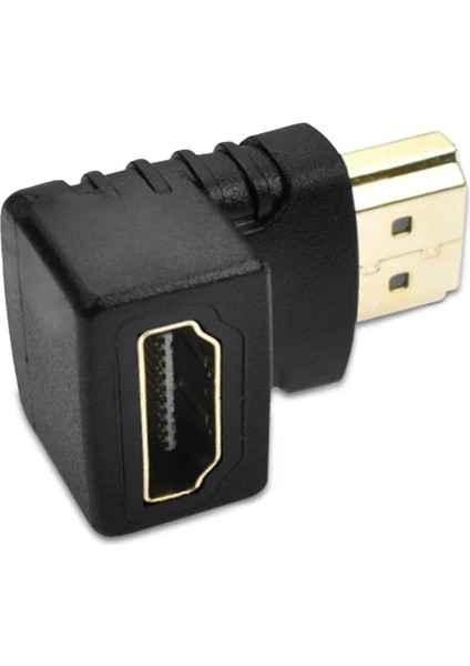 STC-0239 HDMI Dirsek 90 Adaptörü HDMI Erkek Dişi - HDMI L Çevirici Uzatma