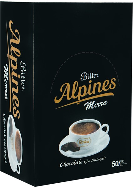 Bitter Alpines Çikolata - 7 gram Tekli Paket | 50'li Kutu