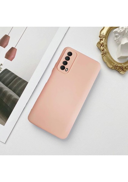 Huawei P Smart 2021 Lansman Likid Silikon Kamera Korumalı Kılıf