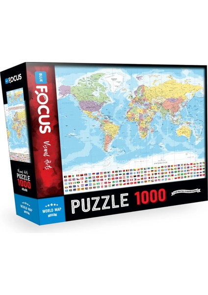 1000 Parça Puzzle - World Map (Dünya Haritası)