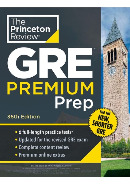 Gre Premium Prep, 36TH Edition 6 Practice Tests - Review & Techniques - Online Tools