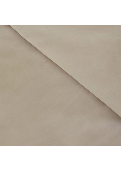 White Collection 120 Tel %100 Pamuk Percale Battal Boy Nevresim Takımı Bej