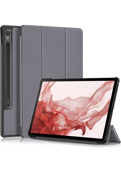 Samsung Galaxy Tab S9 SM-X710, SM-X716B, SM-X718U Deri Tablet Kılıfı Trifold Stand Akıllı Kapak (Yurt Dışından)