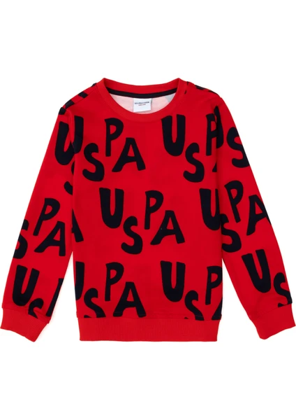 U.S. Polo Assn. Erkek Çocuk Kırmızı Sweatshirt 50293634-VR030