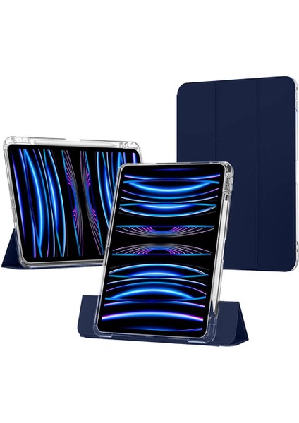 Apple iPad Pro 11 2024 Manyetik Standlı Darbeye Dayanıklı Shockproof Kalemlikli Kızaklı Hybrid Kılıf A2836 A2837 fiyatları