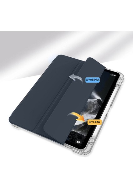 Apple iPad Pro 11 2024 Manyetik Standlı Darbeye Dayanıklı Shockproof Kalemlikli Kızaklı Hybrid Kılıf A2836 A2837 indirimleri