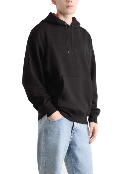 Basic Kapşonlu Sweatshirt