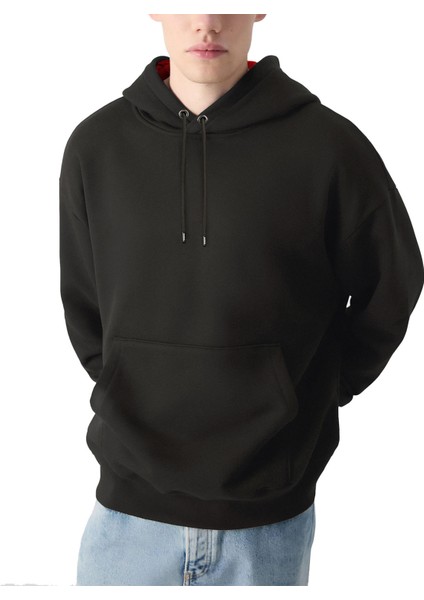 Basic Kapşonlu Sweatshirt