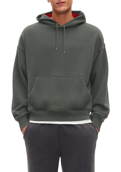 Basic Kapşonlu Sweatshirt