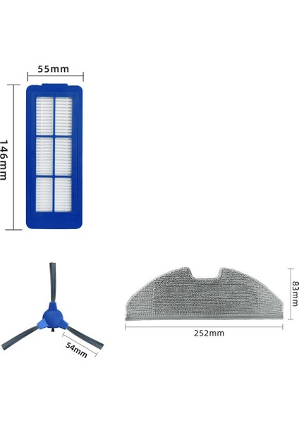 Hepa Filtre Mop Bezleri Ana Yan Fırça Kapağı Elektrikli Süpürge (Yurt Dışından)