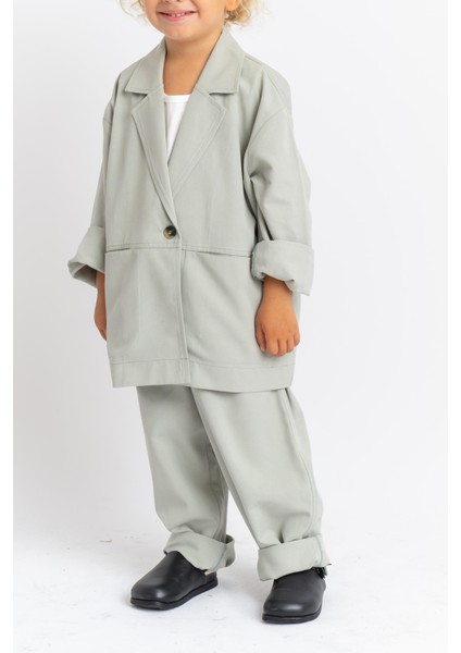 Ceketli Tencel Takım 2-7 Yaş Mint Yeşili fiyatları