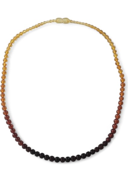 Kehribar Kolye Dereceli Küre Kesim Karışık Renkli Sertifikalı