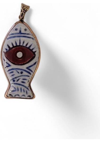 Işıltılı Huzur Bronz Çini Taşlı Çelik Zincir Kolye