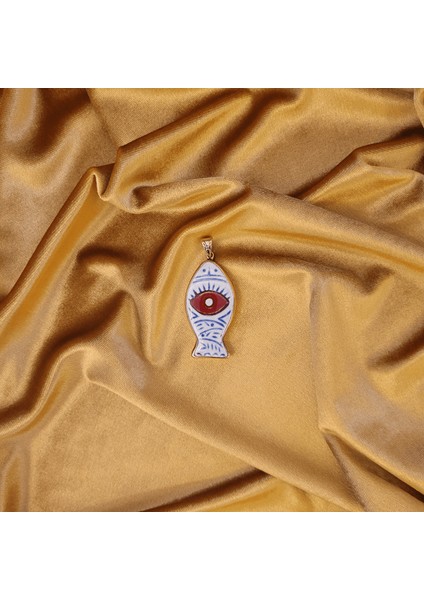 Işıltılı Huzur Bronz Çini Taşlı Çelik Zincir Kolye