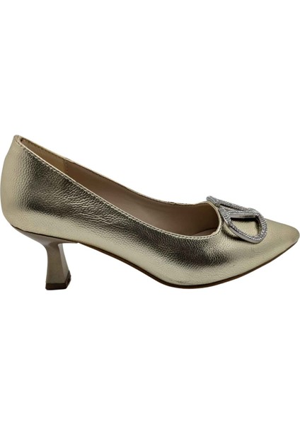 Serenova Kadın Suni Deri Stiletto Ayakkabı - Serenova - Copper - 40