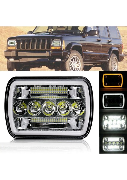 Jeep Cherokee Xj Wrangler Yj Için 5x7ınch 7x6ınch LED Far (Yurt Dışından) fiyatları
