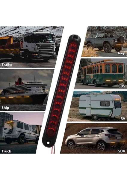 Ağır Hizmet Tekneleri Kamyonlar Için 2 Adet 10 Inç Durdurma Dönüş Kuyruk Işığı Kırmızı (Yurt Dışından) indirimleri