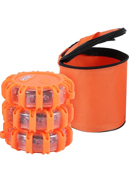 3'lü Paket LED Yol Fişekleri Acil Durum Işıkları, Yuvarlak (Yurt Dışından)