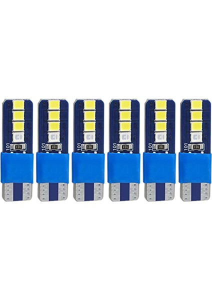 Otomatik Kama Işığı Için 6'lı Paket Canbus W5W T10 8 Smd 2835 LED (Yurt Dışından)