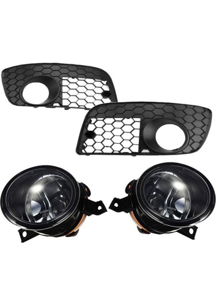Jetta Mk5 Glı 2006-2009 Için Kapak Örgü Izgaralı 1 Takım Sis Farı (Yurt Dışından)