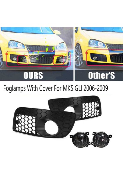 Jetta Mk5 Glı 2006-2009 Için Kapak Örgü Izgaralı 1 Takım Sis Farı (Yurt Dışından) fiyatları