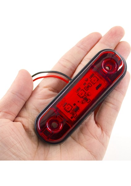 4x Kırmızı 3 LED 3.4 Inç Yan Işaret Işığı Lambası Kamyon Römork Kuyruk Işığı (Yurt Dışından) indirimleri