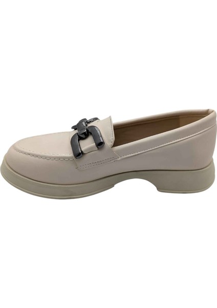 Miraviva Kadın Suni Deri Loafer Ayakkabı - Miraviva - Krem - 40 fiyatları