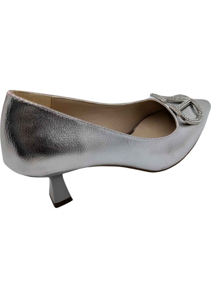 Serenova Kadın Suni Deri Stiletto Ayakkabı - Serenova - Gümüş - 40 modelleri