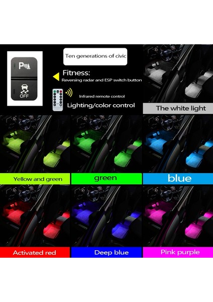 Honda Civic Accord 10TH Için Araç Atmosfer Işığı Esp Arayüzü (Yurt Dışından) modelleri