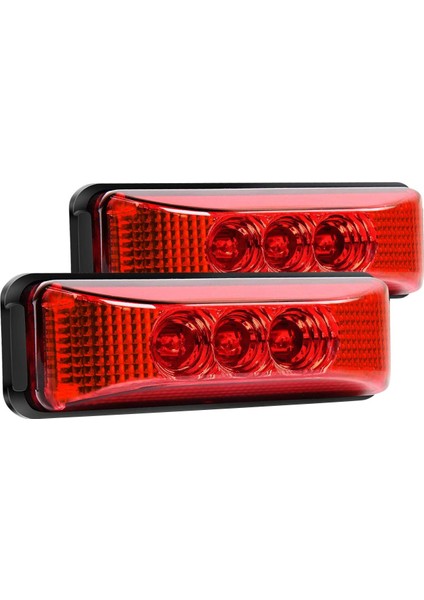 2pcs 24V 3.9ınch 3 LED Kamyon Römorku Kırmızı Işık LED Yan Işaret Işıkları (Yurt Dışından)
