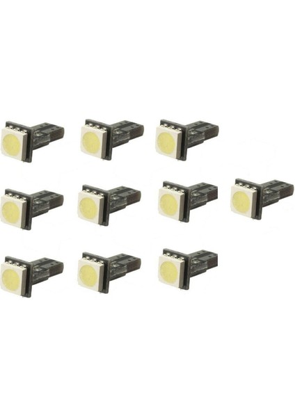 10 x Beyaz T5 5050 286 1 Smd LED Gösterge Tablosu Kama Ampuller (Yurt Dışından)