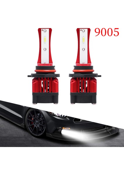 2 Adet 9005 LED Dönüşüm Kiti 8000LM F6 Otomatik Far Lambaları 6500K (Yurt Dışından) indirimleri