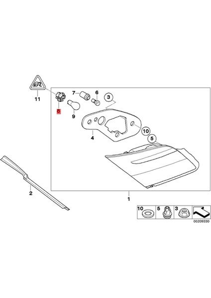 10 Adet Araba Arka Kuyruk Işık Lambası Ampul Soket Tutucu 63216943036 (Yurt Dışından) modelleri