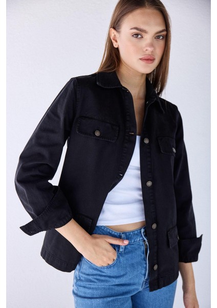 Saf Pamuklu Regular Fit Siyah Ceket fiyatları