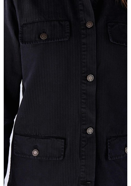 Saf Pamuklu Regular Fit Siyah Ceket indirimleri