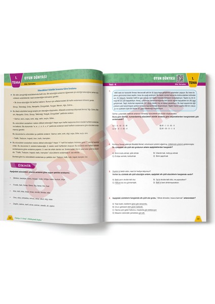 5.sınıf Türkçe Etkileşimli Defter